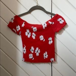 Red flowery crop
